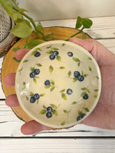 Load image into Gallery viewer, #037 - Blueberry patterned Ring / trinket dish with pink rim