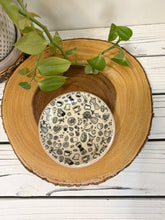 Load image into Gallery viewer, #040 - Coffee and breakfast patterned Ring / trinket dish with pink rim