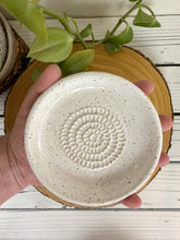 Load image into Gallery viewer, #046 - Speckled White Garlic grater / dipping oil dish