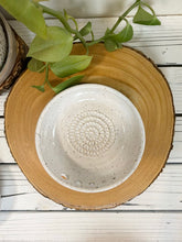 Load image into Gallery viewer, #049 - White speckled Herb Stripper / Garlic grater / dipping oil dish