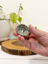 Load image into Gallery viewer, #039 - Floral patterned Calming stone with pink rim