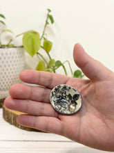 Load image into Gallery viewer, #041 - Flower bouquet patterned Calming stone with violet rim