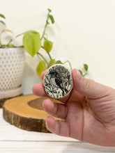 Load image into Gallery viewer, #045 - Bird patterned Calming stone with pink rim