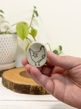 Load image into Gallery viewer, #044 - Floral chicken patterned Calming stone with pink rim