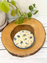 Load image into Gallery viewer, #032 - Blueberry patterned Ring / trinket dish with blue rim