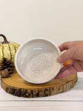 Load image into Gallery viewer, #021 - White speckled Herb Stripper / Garlic grater / dipping oil dish