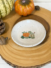 Load image into Gallery viewer, #051 - Pumpkin patterned white specked Ring / trinket dish