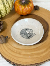 Load image into Gallery viewer, #054 - Sleeping fox patterned white specked Ring / trinket dish