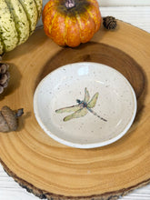 Load image into Gallery viewer, #059 - Dragonfly patterned white specked Ring / trinket dish