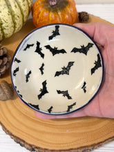 Load image into Gallery viewer, #049 - Bat patterned Ring / trinket dish with purple rim