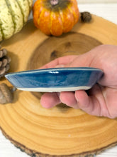 Load image into Gallery viewer, #048 - Ghost patterned Ring / trinket dish with blue rim
