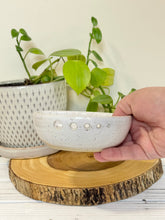 Load image into Gallery viewer, #010 - White speckled Herb Stripper / Garlic grater / dipping oil dish
