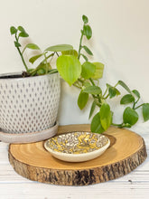 Load image into Gallery viewer, #016 - Yellow floral patterned Ring / trinket dish