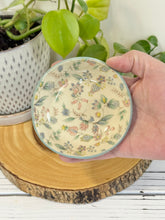 Load image into Gallery viewer, #013 - Floral patterned Ring / trinket dish with light blue coloured rim