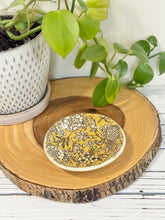 Load image into Gallery viewer, #016 - Yellow floral patterned Ring / trinket dish