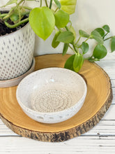 Load image into Gallery viewer, #011 - White speckled Herb Stripper / Garlic grater / dipping oil dish