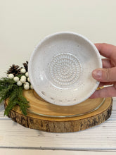 Load image into Gallery viewer, #041 - White speckled Herb Stripper / Garlic grater / dipping oil dish