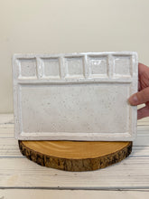 Load image into Gallery viewer, #040 - White speckled paint palette and paint brush holding water cup