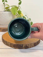 Load image into Gallery viewer, #005 - 18 oz. Log patterned mug with green rim *see notes

