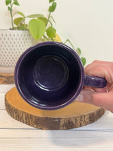 Load image into Gallery viewer, #011 - 16 oz. Peacock feather patterned mug with purple rim
