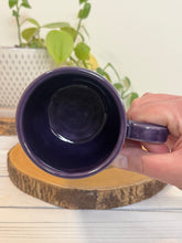 Load image into Gallery viewer, #012 - 16 oz. Leopard patterned mug with purple rim
