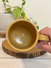 Load image into Gallery viewer, #023 - 16 oz. Honeycomb and bee patterned mug with honey coloured rim
