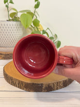 Load image into Gallery viewer, #024 - 14 oz. Love patterned mug with red rim
