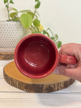 Load image into Gallery viewer, #025 - 14 oz. Love patterned mug with red rim
