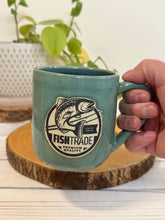 Load image into Gallery viewer, #027 - 14 oz. Green Fish trade patterned mug
