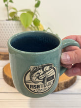 Load image into Gallery viewer, #027 - 14 oz. Green Fish trade patterned mug
