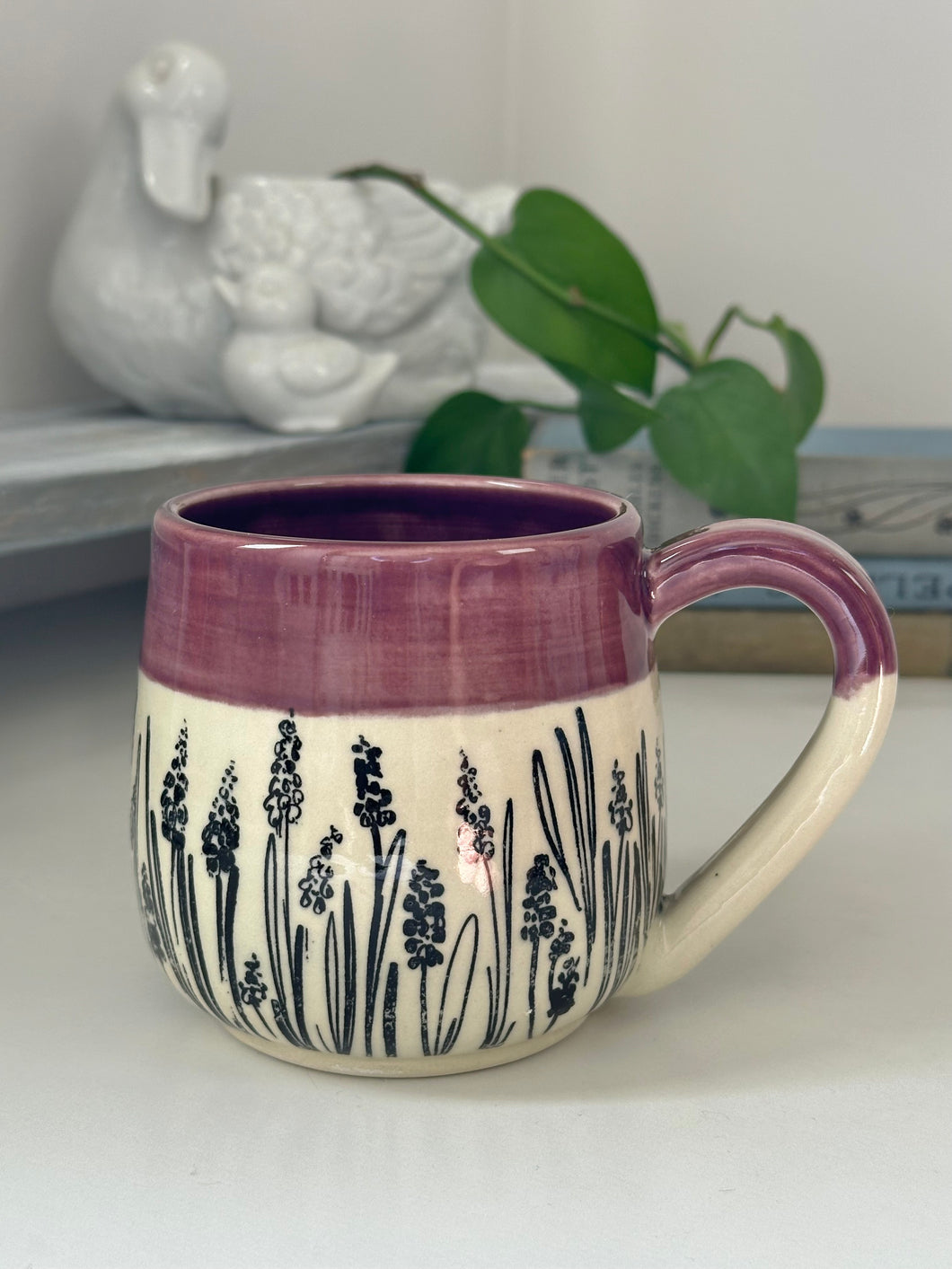 #007 - 16 oz. lavender mug with purple rim