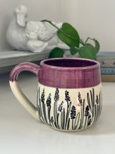 Load image into Gallery viewer, #007 - 16 oz. lavender mug with purple rim
