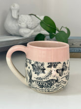 Load image into Gallery viewer, #010 - 14-16 oz. Bunny mug with pink rim
