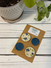 Load image into Gallery viewer, #032 - Blueberries Ceramic magnet set of 4
