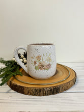 Load image into Gallery viewer, #006 -  16 oz. &quot;Owl with Flora&quot; mug with pink inside
