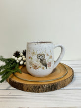 Load image into Gallery viewer, #020 - 16 oz. &quot;Owl with Flora&quot; mug with pink inside
