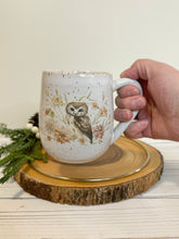 Load image into Gallery viewer, #020 - 16 oz. &quot;Owl with Flora&quot; mug with pink inside
