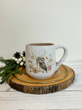 Load image into Gallery viewer, #021 - 18 oz. &quot;Owl with Flora&quot; mug with pink inside
