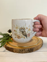 Load image into Gallery viewer, #021 - 18 oz. &quot;Owl with Flora&quot; mug with pink inside
