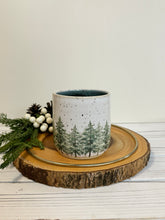 Load image into Gallery viewer, #014 - 16 oz. &quot;Into the woods&quot; mug - dark blue inside
