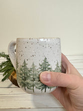 Load image into Gallery viewer, #015 - 16 oz. &quot;Into the woods&quot; mug - dark blue inside *see notes
