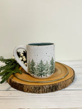 Load image into Gallery viewer, #017 - 16 oz. &quot;Into the woods&quot; mug - dark blue inside
