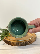 Load image into Gallery viewer, #033 - 16 oz. Green speckled carved mug
