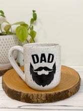 Load image into Gallery viewer, #004 - 16 oz. White speckled mug with dad, beard
