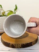 Load image into Gallery viewer, #013 - 16 oz. White speckled mug with vintage coffee graphic #3
