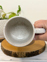 Load image into Gallery viewer, #016 - 16 oz. White speckled mug with vintage coffee graphic #6

