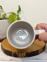 Load image into Gallery viewer, #023 - 16 oz. White speckled mug with whales and shells

