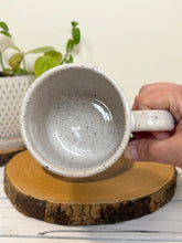 Load image into Gallery viewer, #025 - 16 oz. White speckled mug with sloths
