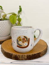 Load image into Gallery viewer, #026 - 16 oz. White speckled mug with snails
