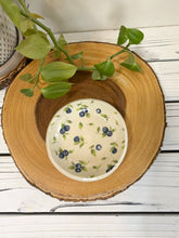 Load image into Gallery viewer, #037 - Blueberry patterned Ring / trinket dish with pink rim
